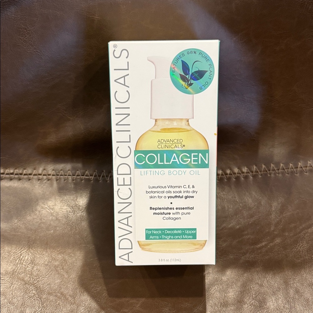 Advanced Clinicals Collagen Body Lifting Oil 3.8 Oz Pump Bottle